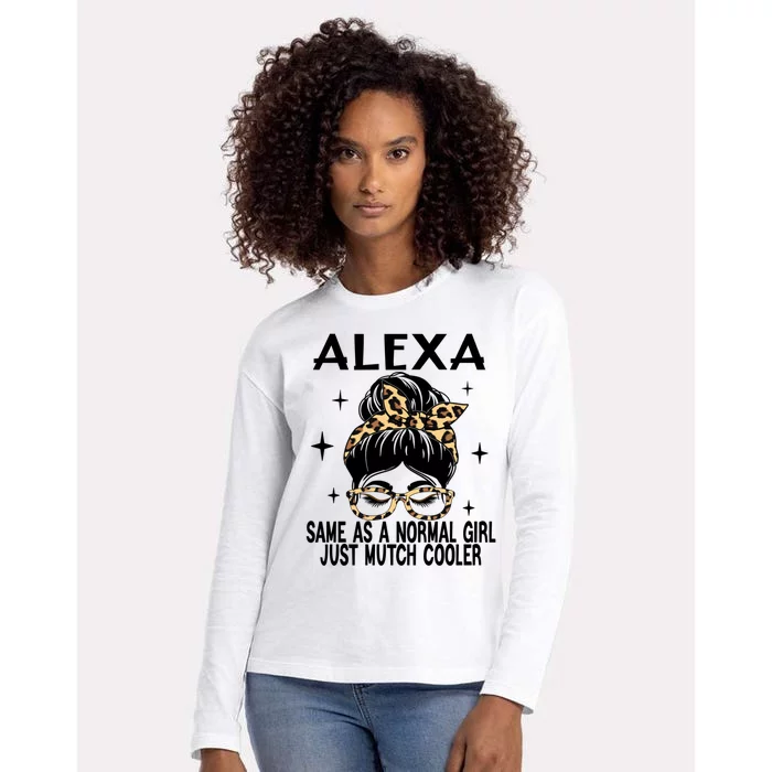 Alexa Costume Cute Definition Personalized Name Alexa Great Gift Womens Cotton Relaxed Long Sleeve T-Shirt