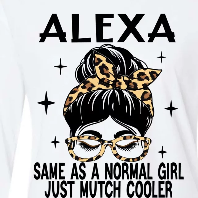 Alexa Costume Cute Definition Personalized Name Alexa Great Gift Womens Cotton Relaxed Long Sleeve T-Shirt