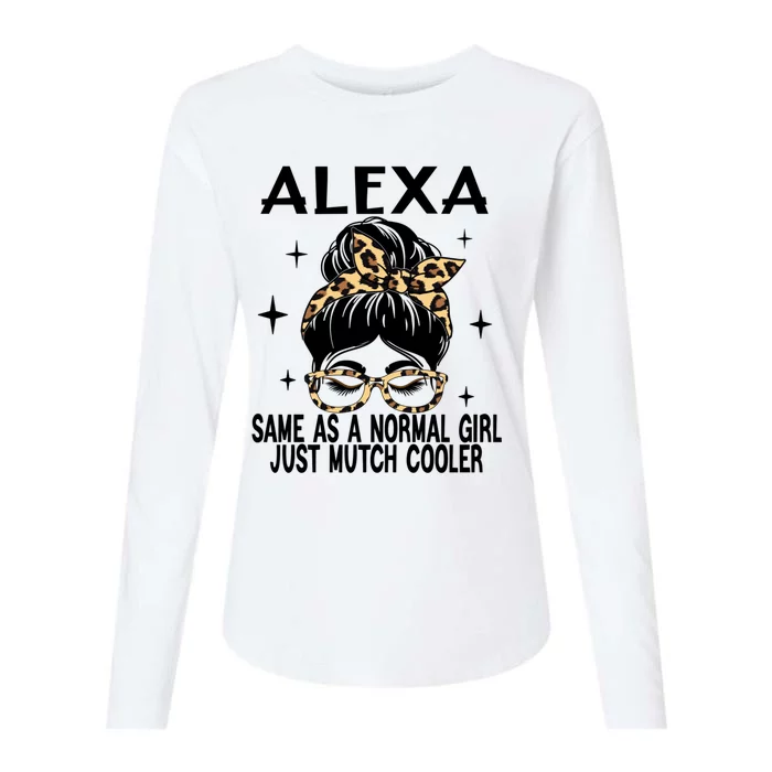 Alexa Costume Cute Definition Personalized Name Alexa Great Gift Womens Cotton Relaxed Long Sleeve T-Shirt