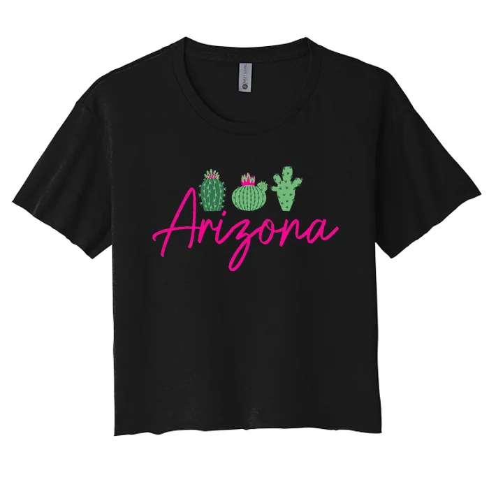 Arizona Cactus Cute AZ Pride Women's Crop Top Tee