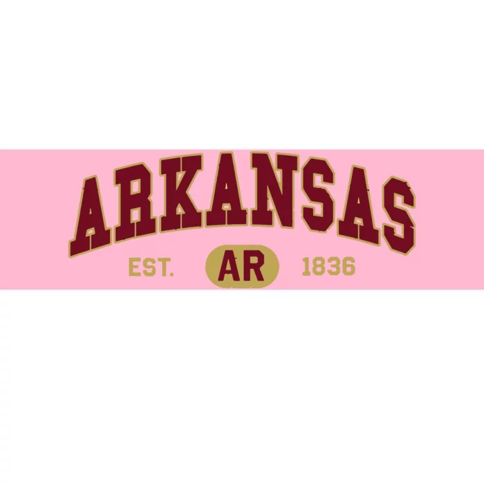 Arkansas Classic Collegiate Varsity Style Cozy Arkansas Bumper Sticker