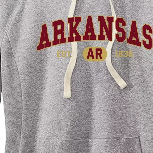 Arkansas Classic Collegiate Varsity Style Cozy Arkansas Women's Fleece Hoodie