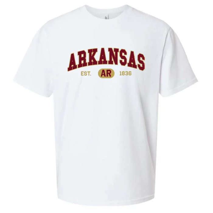 Arkansas Classic Collegiate Varsity Style Cozy Arkansas Sueded Cloud Jersey T-Shirt