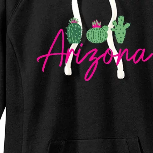 Arizona Cactus Cute AZ Pride Women's Fleece Hoodie