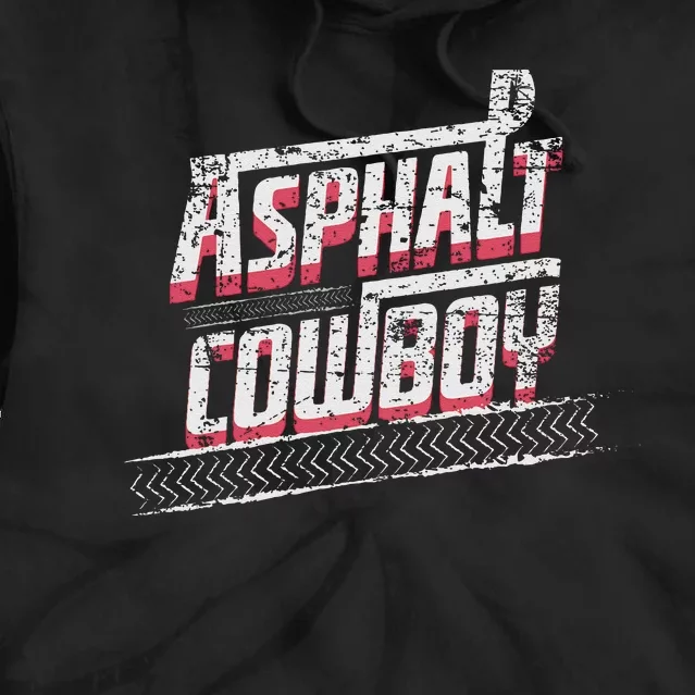 Asphalt Cowboy Cool Truck Driver Design Trucker Tie Dye Hoodie