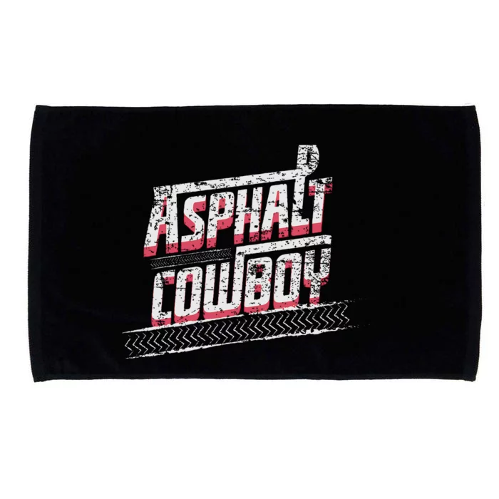 Asphalt Cowboy Cool Truck Driver Design Trucker Microfiber Hand Towel