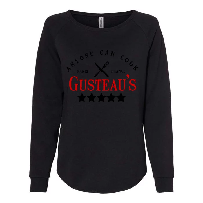 Anyone Can Cook Gusteau's Paris France Womens California Wash Sweatshirt