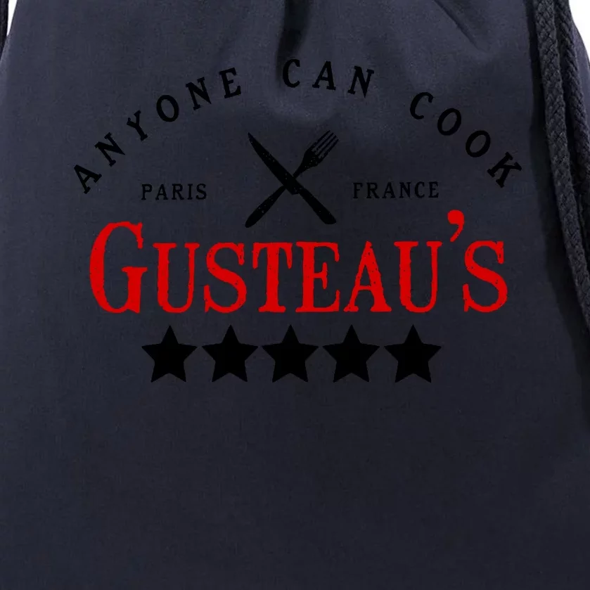 Anyone Can Cook Gusteau's Paris France Drawstring Bag