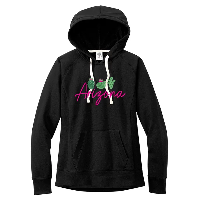 Arizona Cactus Cute AZ Pride Women's Fleece Hoodie