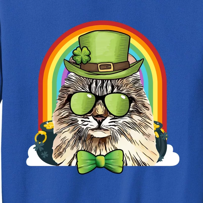 American Curl Cat Leprechaun Funny St Patricks Day Meaningful Gift Tall Sweatshirt