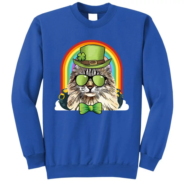 American Curl Cat Leprechaun Funny St Patricks Day Meaningful Gift Tall Sweatshirt