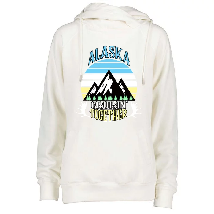 Alaska Cruise Cruisin' Together Family Or Friends Group Cute Gift Womens Funnel Neck Pullover Hood