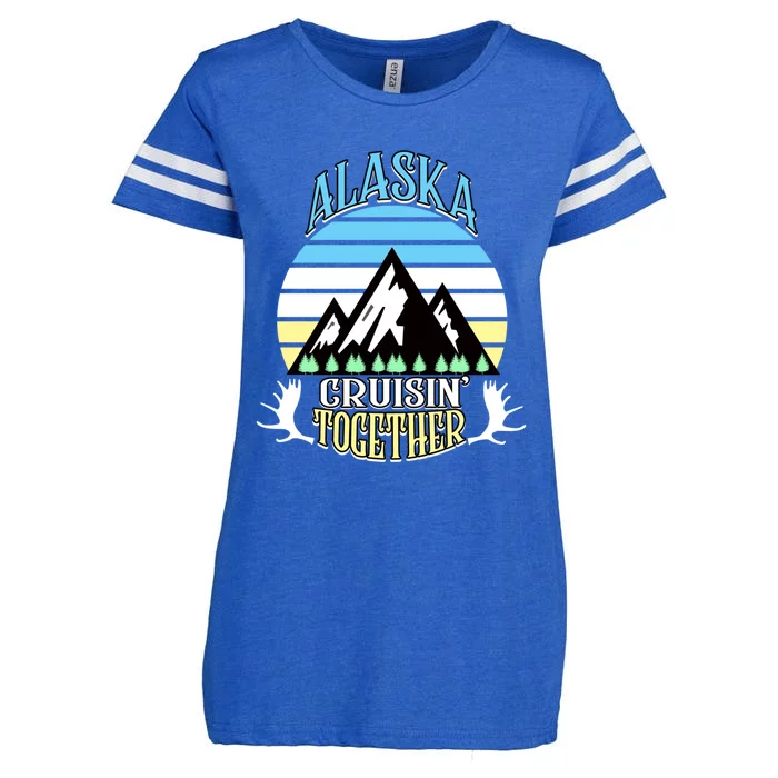 Alaska Cruise Cruisin' Together Family Or Friends Group Cute Gift Enza Ladies Jersey Football T-Shirt