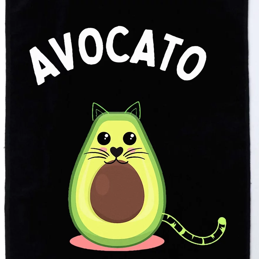 Avocato Cute Cat Avocado Lover Platinum Collection Golf Towel