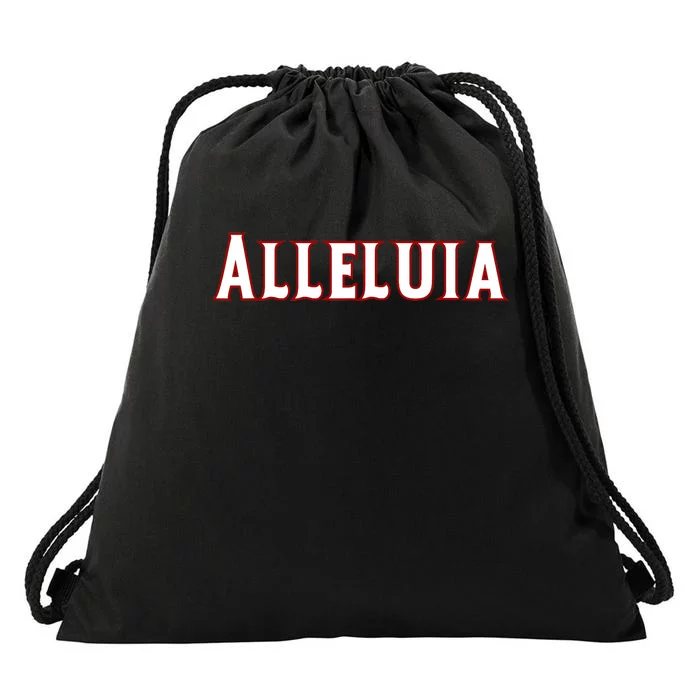 Alleluia Christian Cross Present For Product Drawstring Bag