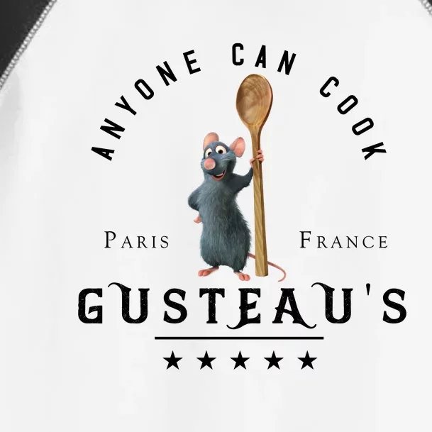 Anyone Can Cook Paris France Gusteaus Mouse Funny Chef Gifts Toddler Fine Jersey T-Shirt