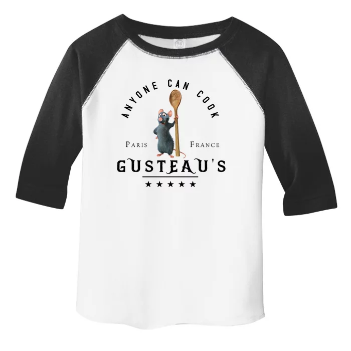 Anyone Can Cook Paris France Gusteaus Mouse Funny Chef Gifts Toddler Fine Jersey T-Shirt