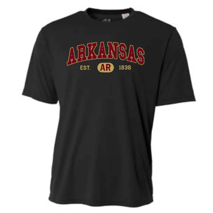 Arkansas Classic Collegiate Varsity Style Cozy Arkansas Cooling Performance Crew T-Shirt