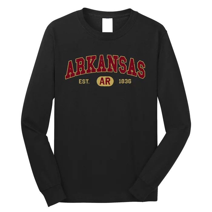 Arkansas Classic Collegiate Varsity Style Cozy Arkansas Long Sleeve Shirt