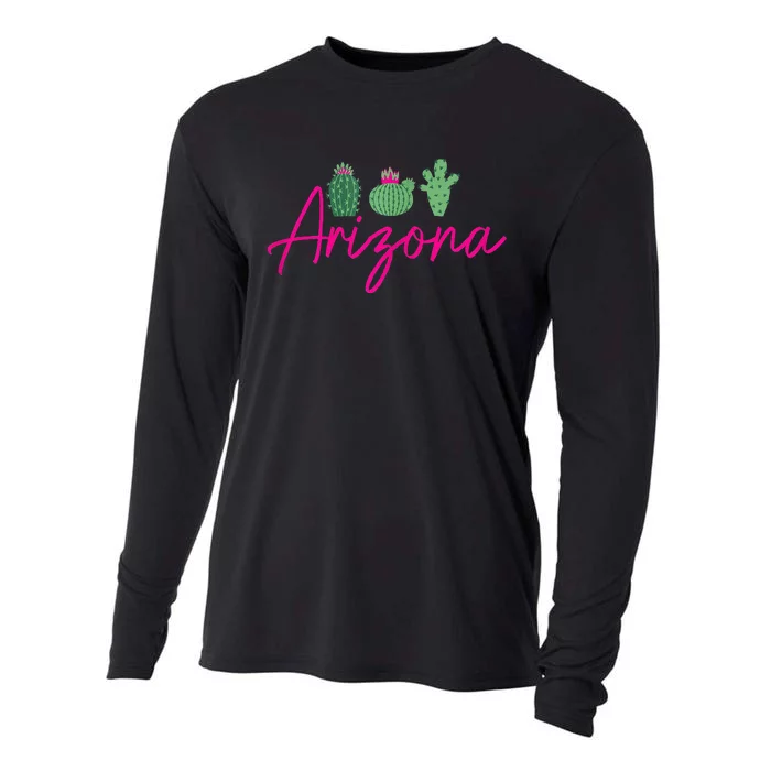 Arizona Cactus Cute Az Pride Cooling Performance Long Sleeve Crew