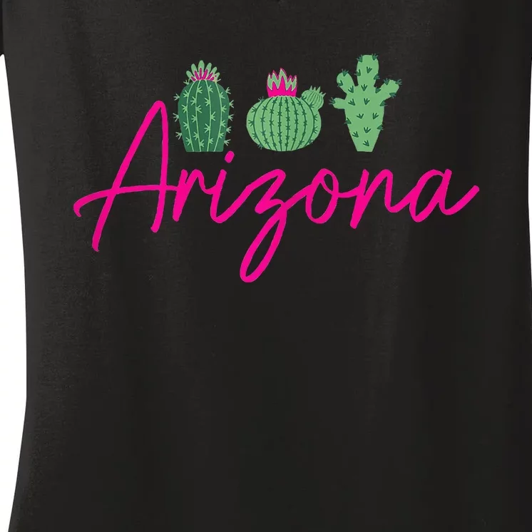 Arizona Cactus Cute Az Pride Women's V-Neck T-Shirt