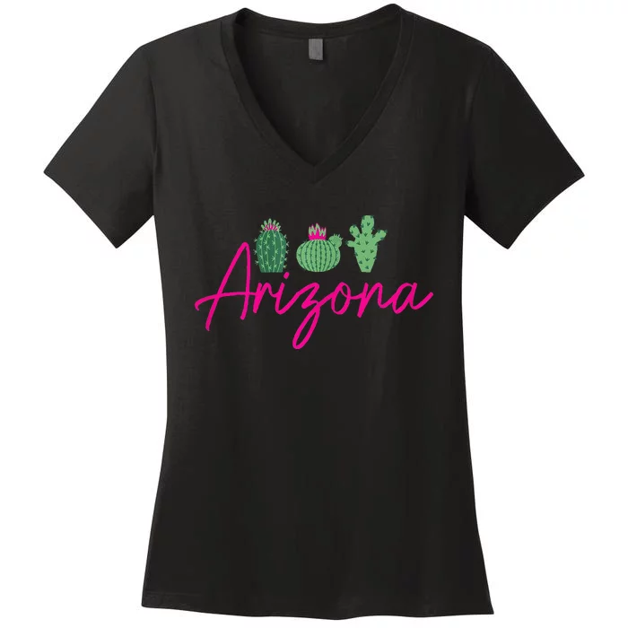 Arizona Cactus Cute Az Pride Women's V-Neck T-Shirt