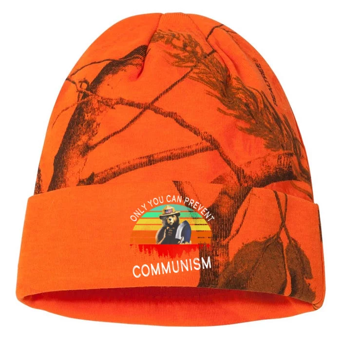 Anti Communism Capitalism Antisocialist Bear Kati - 12in Camo Beanie