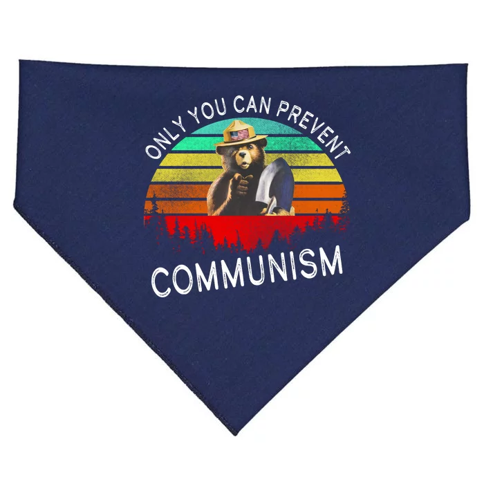 Anti Communism Capitalism Antisocialist Bear USA-Made Doggie Bandana