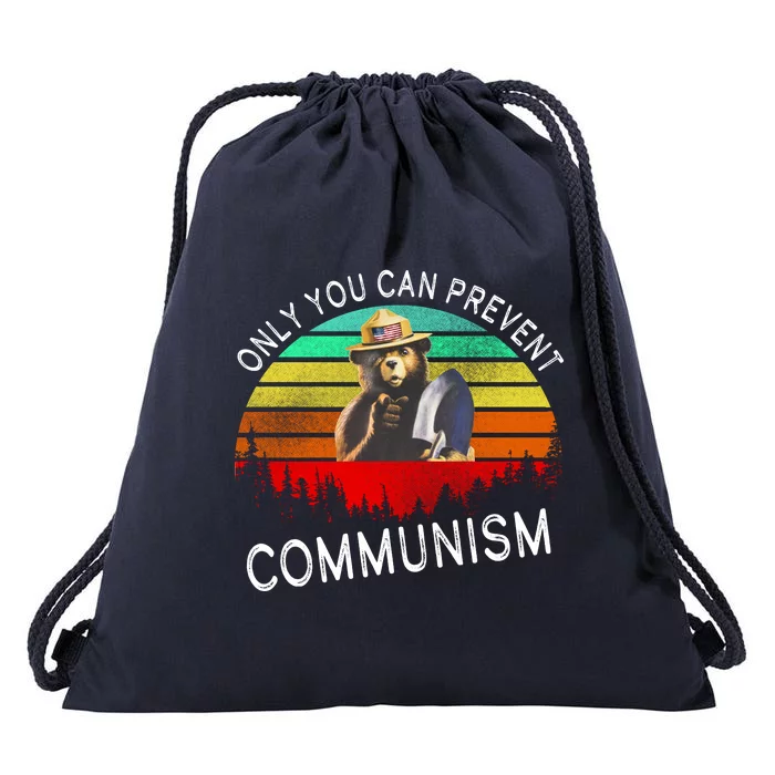 Anti Communism Capitalism Antisocialist Bear Drawstring Bag