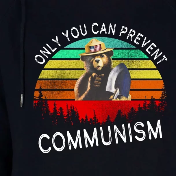 Anti Communism Capitalism Antisocialist Bear Womens Funnel Neck Pullover Hood