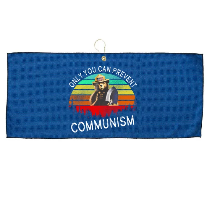 Anti Communism Capitalism Antisocialist Bear Large Microfiber Waffle Golf Towel