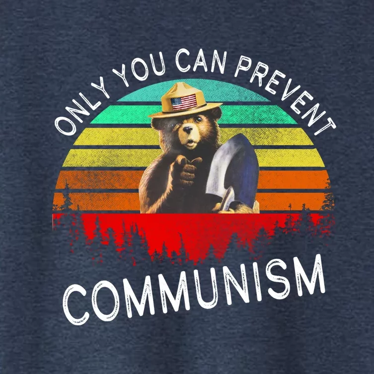 Anti Communism Capitalism Antisocialist Bear Women's Crop Top Tee