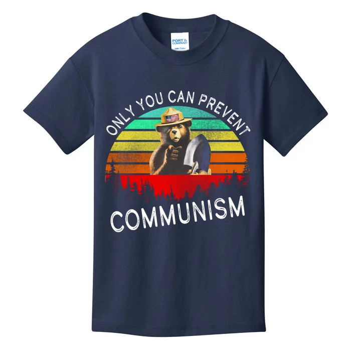 Anti Communism Capitalism Antisocialist Bear Kids T-Shirt