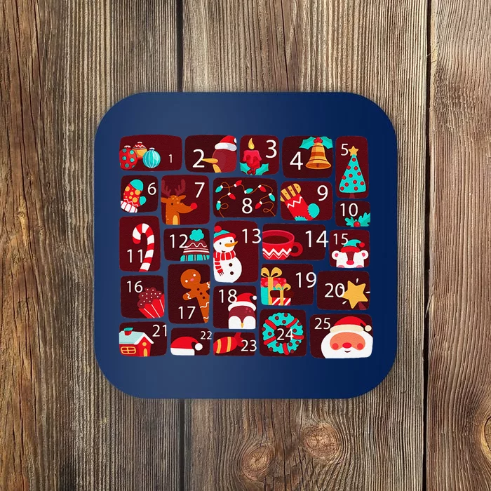 Advent Calendar Count Down Christmas Funny Matching Coaster