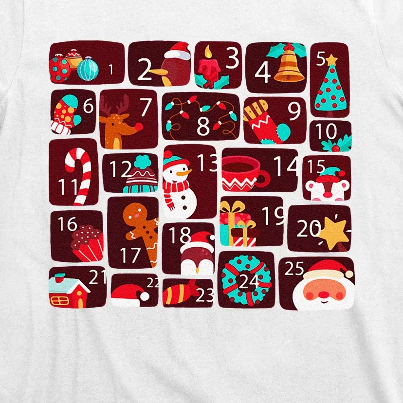 Advent Calendar Count Down Christmas Funny Matching T-Shirt