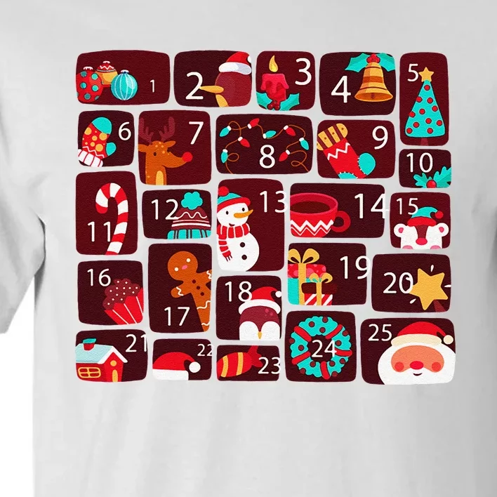 Advent Calendar Count Down Christmas Funny Matching Tall T-Shirt