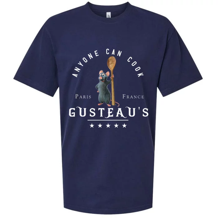 Anyone Can Cook Paris France Gusteaus Mouse Funny Chef Gifts Sueded Cloud Jersey T-Shirt