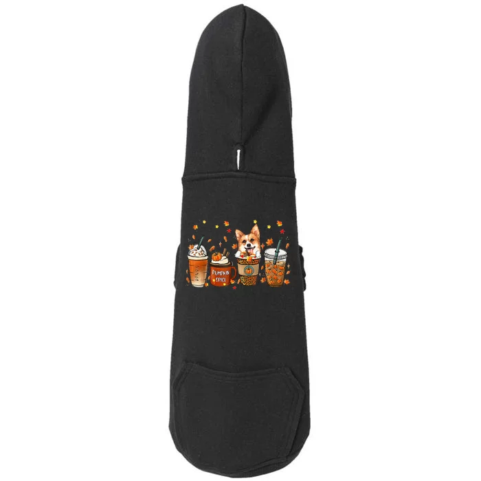 Autumn Corgi Coffee Mug with Pumpkin Spice Latte Doggie 3-End Fleece Hoodie