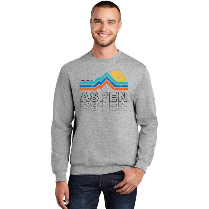 Aspen Colorado Co Mountain Skiing 80s Aspen Ski Tall Sweatshirt