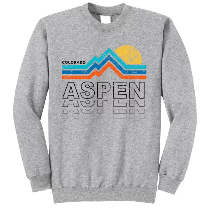 Aspen Colorado Co Mountain Skiing 80s Aspen Ski Tall Sweatshirt