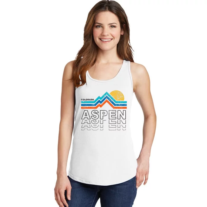 Aspen Colorado Co Mountain Skiing 80s Aspen Ski Ladies Essential Tank