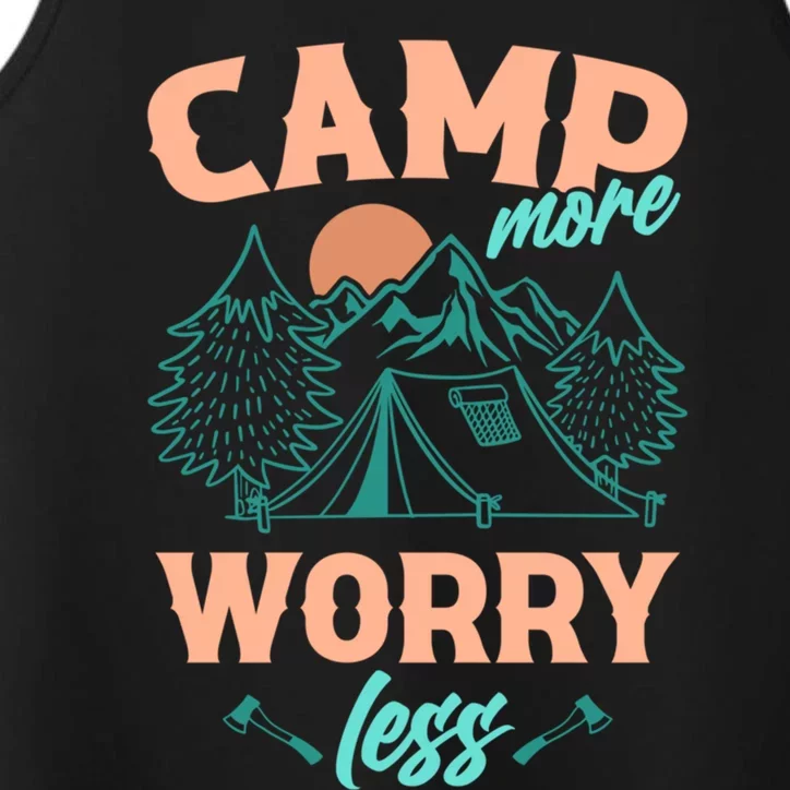 Adventure Camping Camp More WorryLess Cute Gift Performance Tank