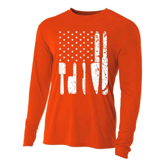 American Cook Chef Gift Cooling Performance Long Sleeve Crew