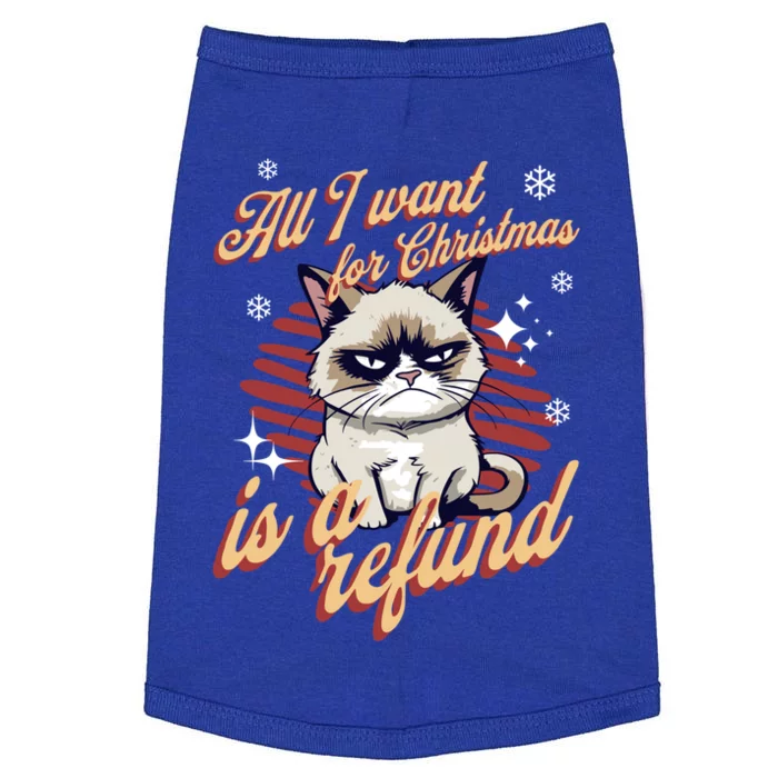 Angry Cat Christmas Meme: All I Want Ugly Christmas Cat Gift Doggie Tank