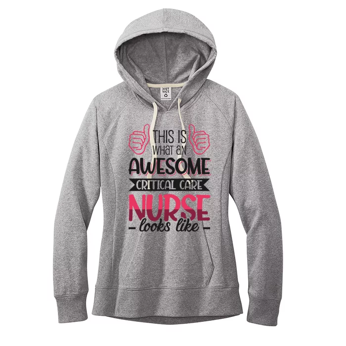 Awesome Critical Care Nurse Gift Women's Fleece Hoodie