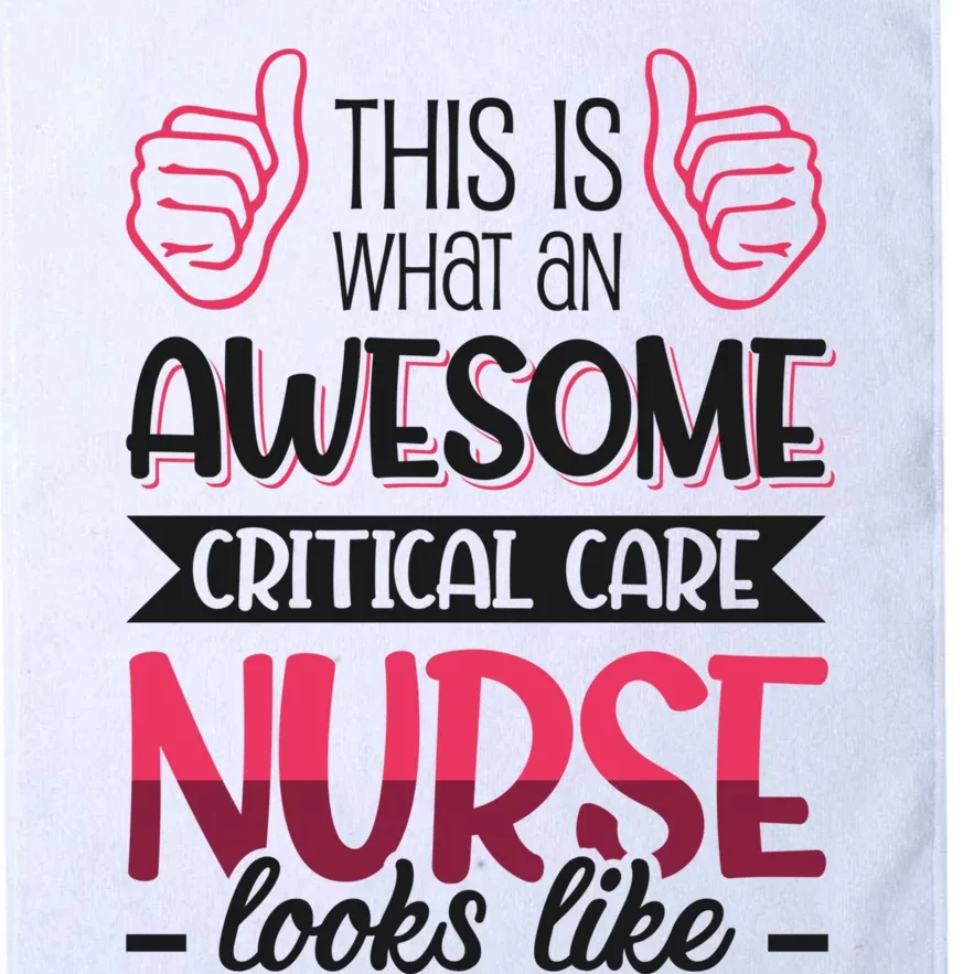 Awesome Critical Care Nurse Gift Platinum Collection Golf Towel