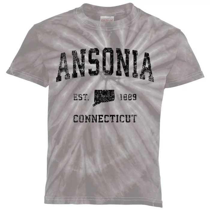 Ansonia Connecticut Ct Vintage Sports Kids Tie-Dye T-Shirt