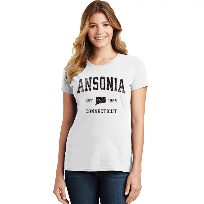 Ansonia Connecticut Ct Vintage Sports Women's T-Shirt