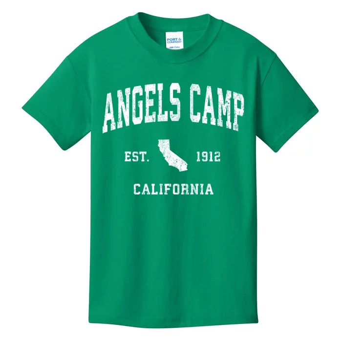 Angels Camp California Ca Vintage Athletic Kids T-Shirt