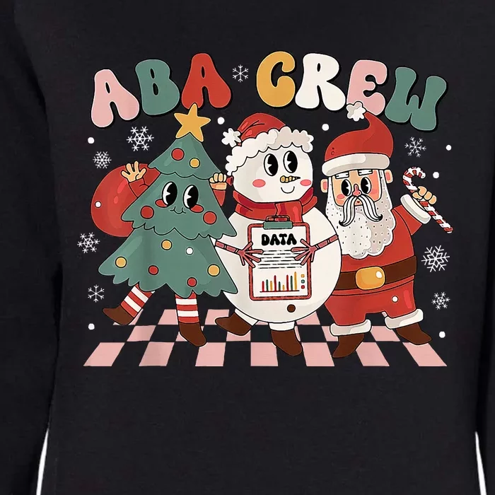 ABA Crew Christmas Applied Behavior Analysis Technician Xmas Womens California Wash Sweatshirt